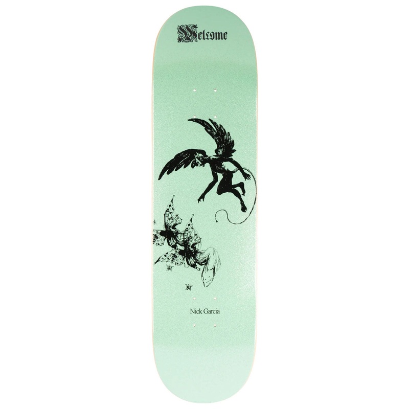 Welcome Paradox Nick Garcia Skateboard Deck – Mint Glitter – 8.38