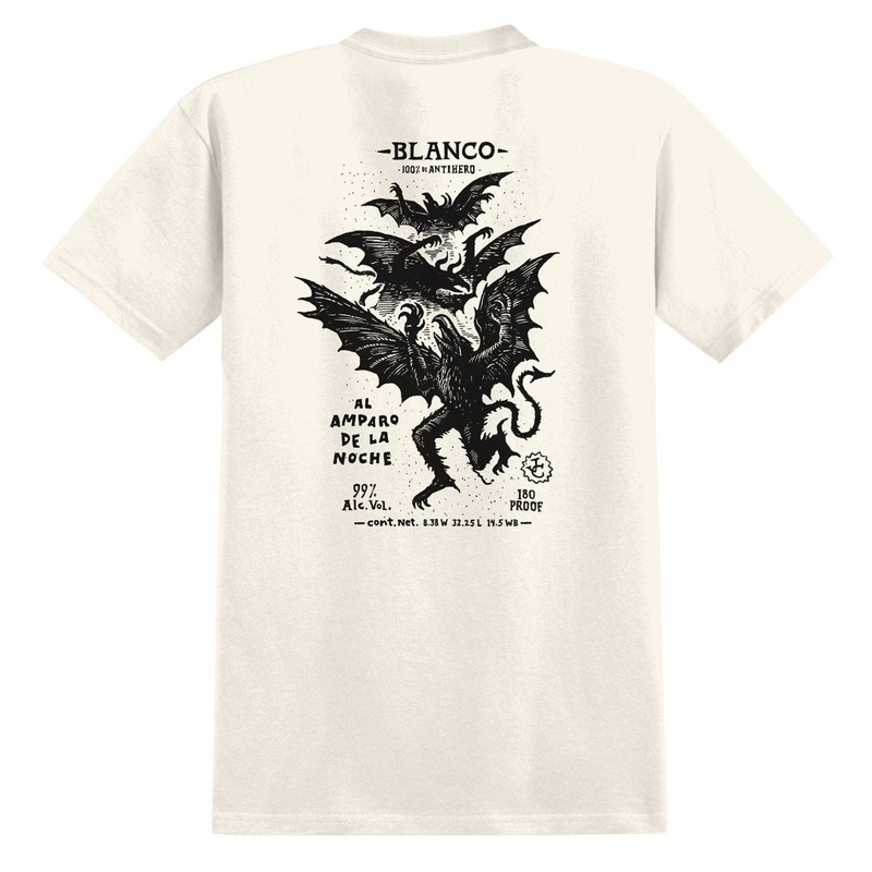 Anti-Hero Carnales Blanco T-Shirt – Cream/Black Prints
