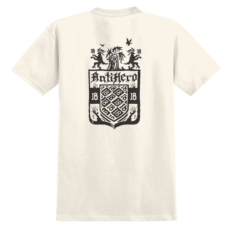 Anti-Hero Coat Of Arms T-Shirt – Cream/Black Prints