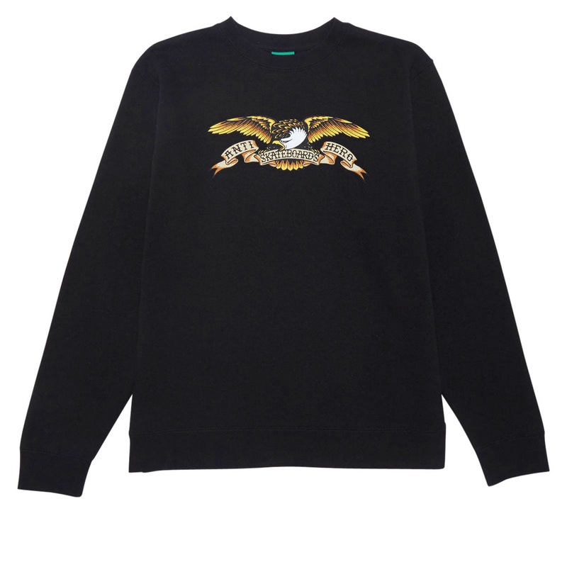 Anti-Hero Eagle Sweatshirt – Black/Black Multi Color Print