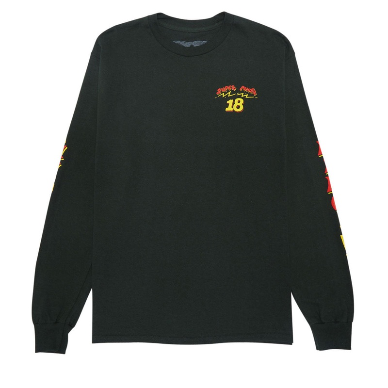 Anti-Hero Superpower18 Long Sleeve T-Shirt – Forest/Yellow/Red Prints
