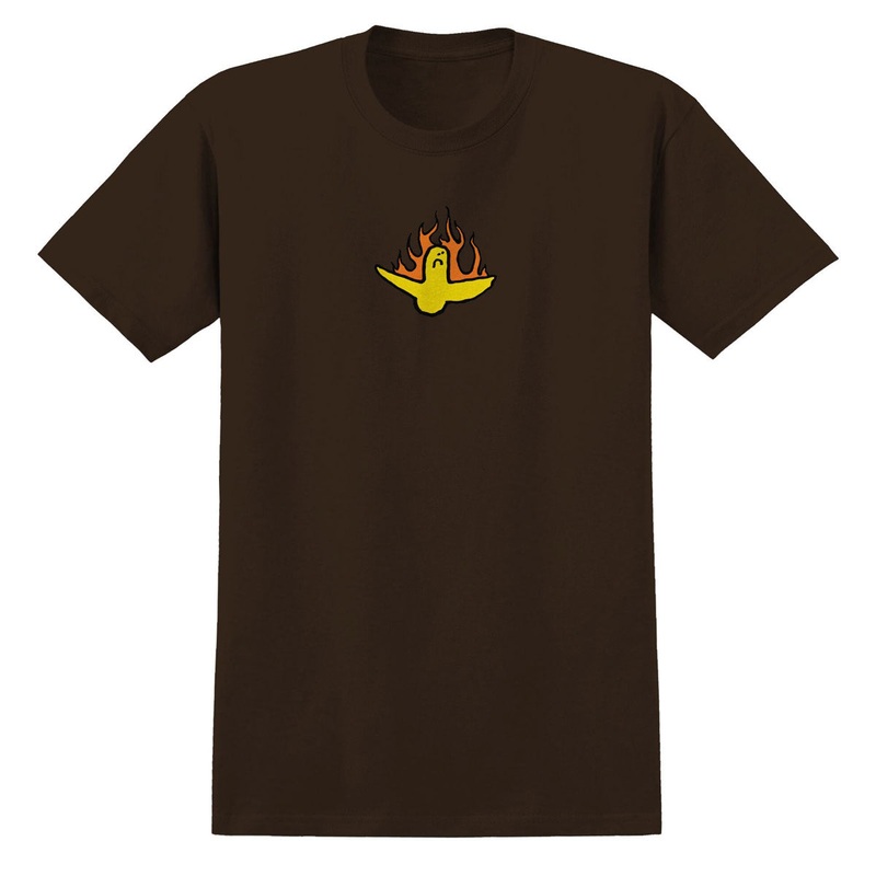 Krooked Fire Bird T-Shirt – Dark Chocolate/Multi Color Print
