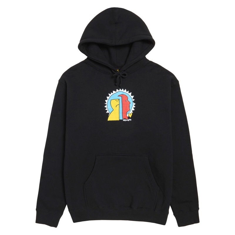 Krooked Mad Back Fill Hoodie – Black/Multi Color Print