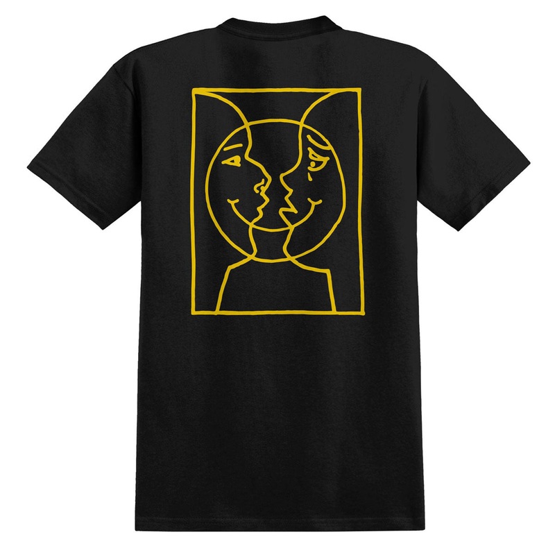 Krooked Moonsmile Raw T-Shirt – Black/Gold Prints