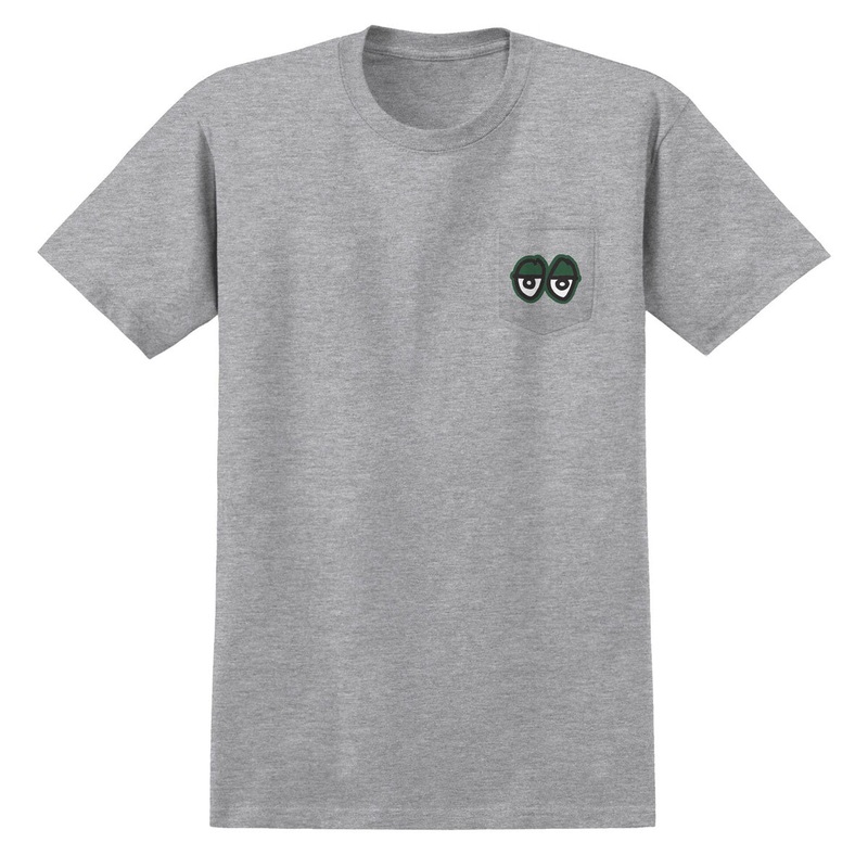 Krooked Strait Eyes Pocket T-Shirt – Sport Grey/Green/Black/White Prints