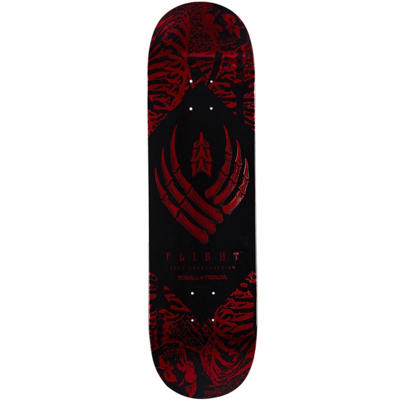 Powell-Peralta Flight Skeleton Skateboard Deck – Red Foil – 8.38