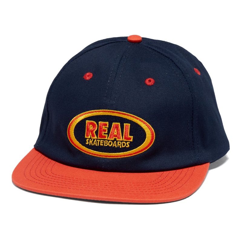 Real Oval Emb Hat – Navy/Red/Yellow