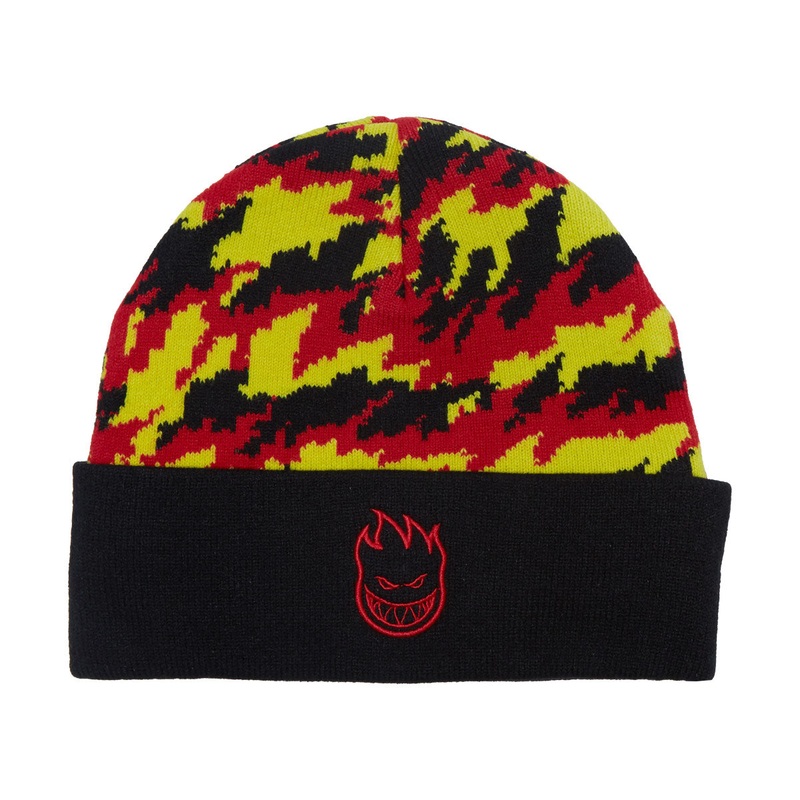 Spitfire Bighead Flame Beanie – Black/Red/Yellow