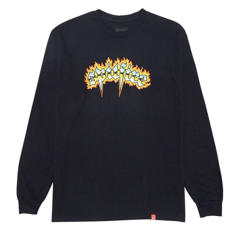 Spitfire Chrome Venom Long Sleeve T-Shirt – Black/Multi Color Print