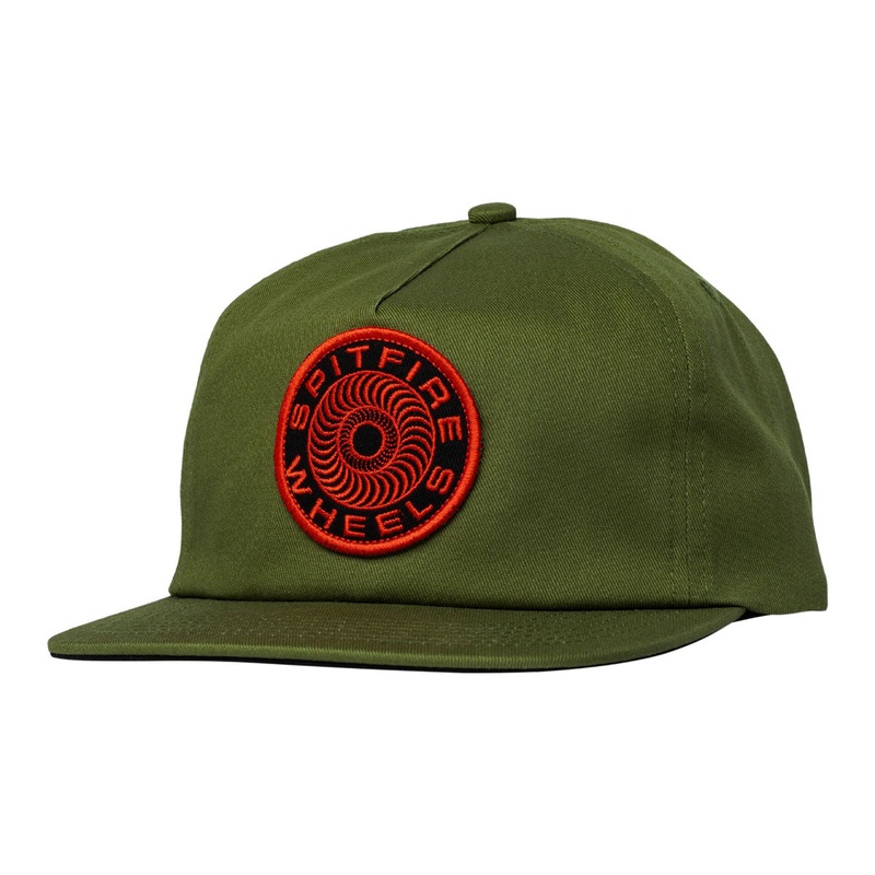Spitfire Classic ’87 Swirl Patch Hat – Olive/Red/Black