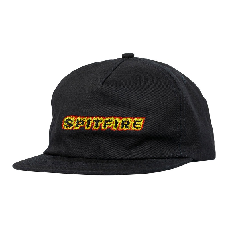 Spitfire Flames Script Hat – Black