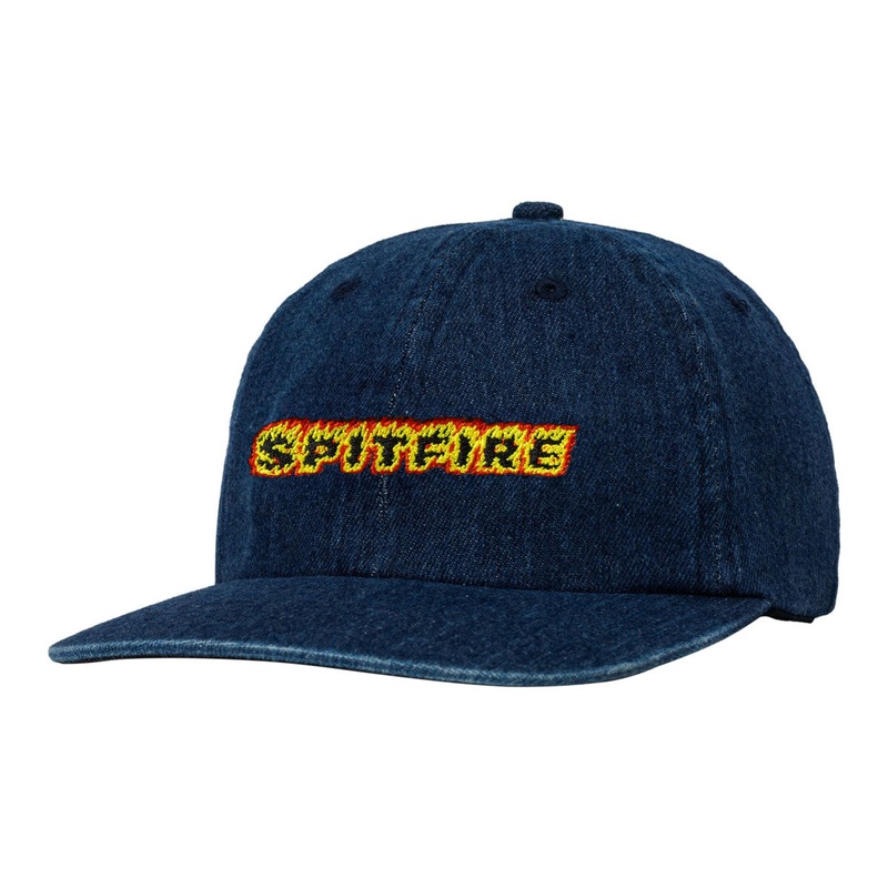 Spitfire Flames Script Hat – Denim