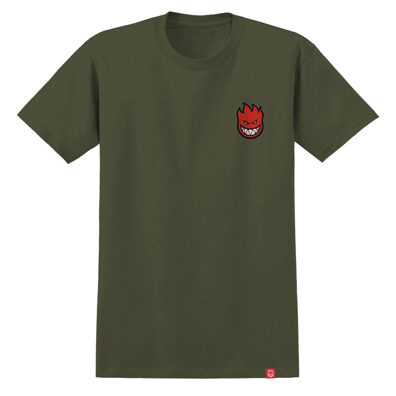 Spitfire Lil Bighead Fill T-Shirt – Military Green/Red/Black/White Print