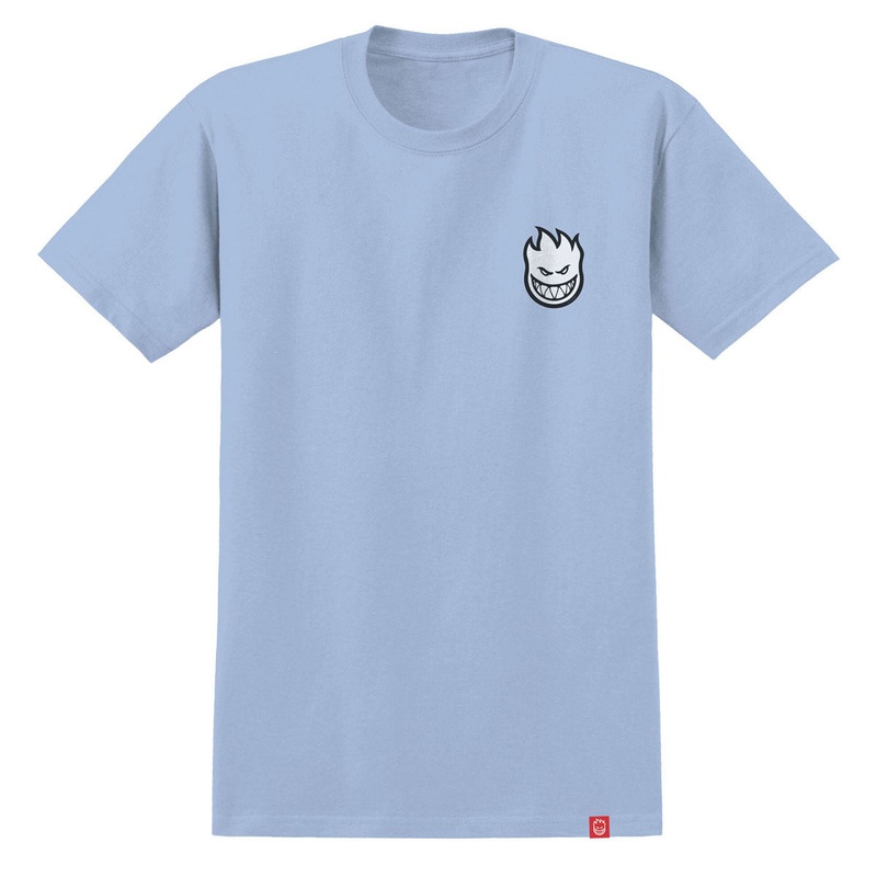 Spitfire Lil Bighead Fill T-Shirt – Powder Blue/White/Black Print