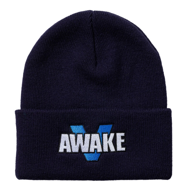 Venture Wide Awake Beanie – Navy/Blue/White