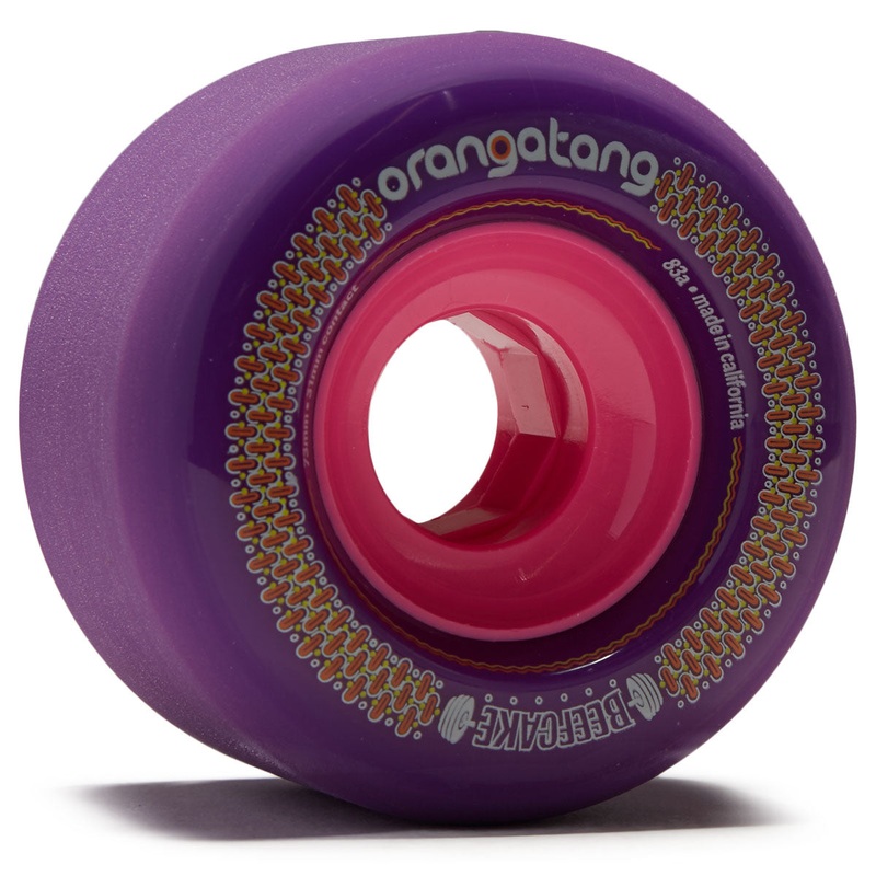 Orangatang Beefcake Freeride 83a Longboard Wheels – Purple – 73mm