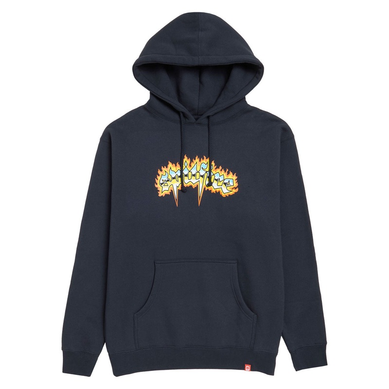 Spitfire Chrome Venom Hoodie – Navy/Multi Color Print