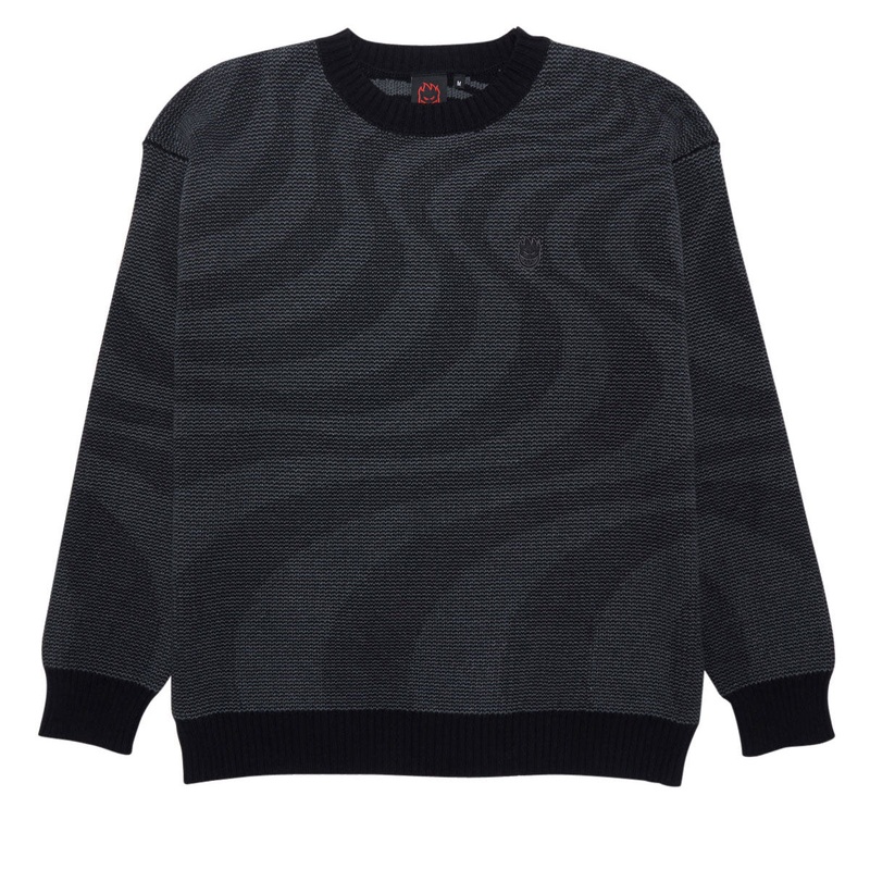 Spitfire Classic Swirl Bighead Fill Emb Sweatshirt – Black/Grey