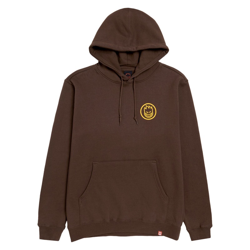 Spitfire Classic Swirl Hoodie – Brown/Gold Prints