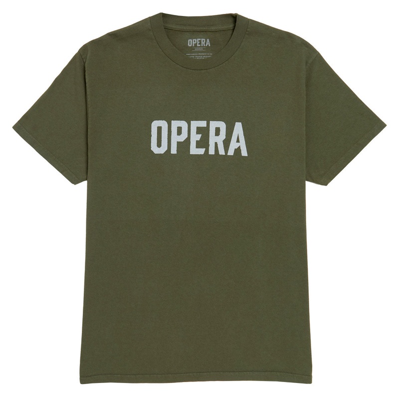 Opera Font T-Shirt – Military Green