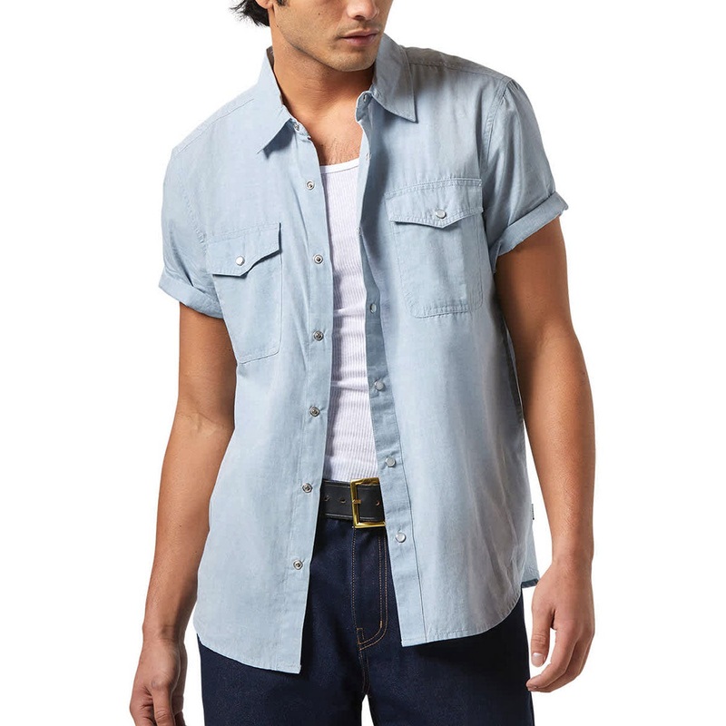 Brixton Wayne Shirt – Medium Blue