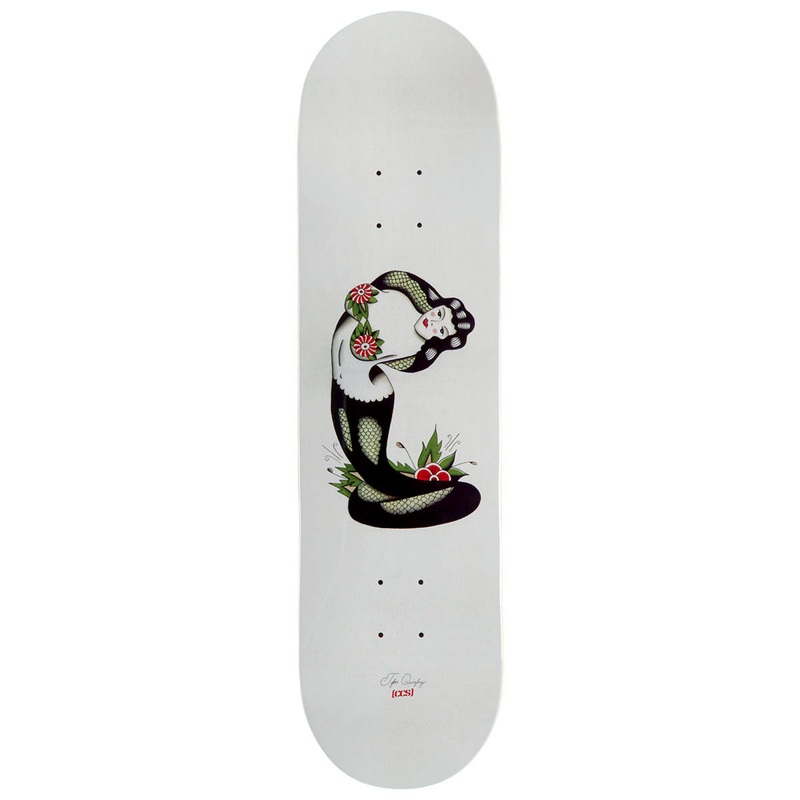 CCS x Tyler Quigley Cobra Woman Skateboard Deck – White – 8.375