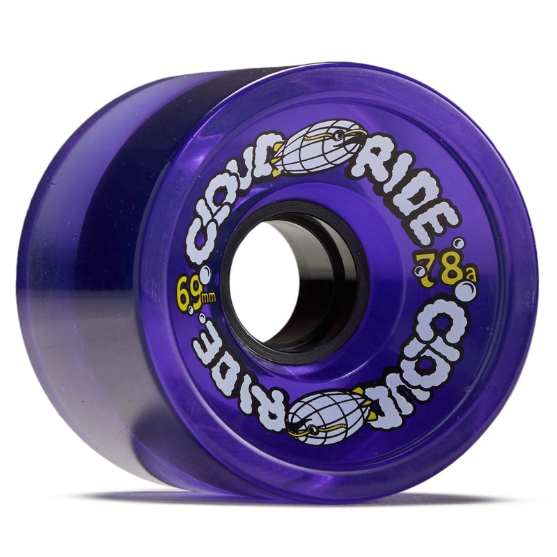 Cloud Ride Cruiser 78a Longboard Wheels – Clear Purple – 69mm