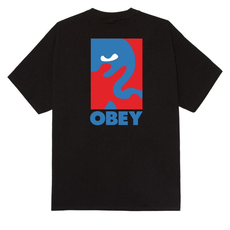 Obey Cropped Icon T-Shirt – Black