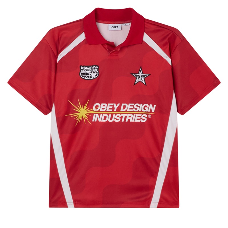 Obey Soccer Jersey – Red Multi