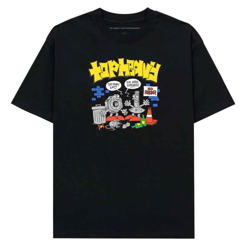 Top Heavy Screwed T-Shirt – Black
