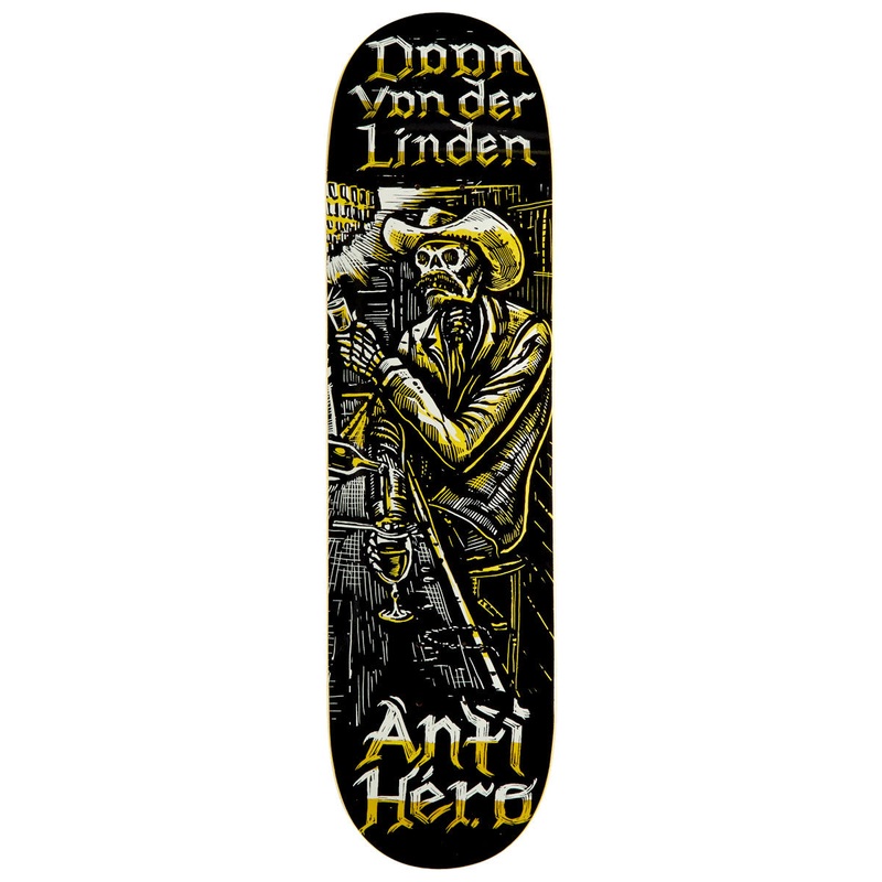Anti-Hero Daan Absentes Skateboard Deck – Black – 8.38