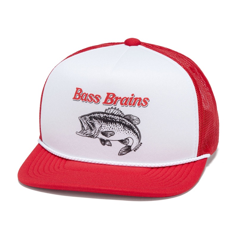 Brixton Bass Brains Ft Mp Trucker Hat – Crimson/White/Crimson