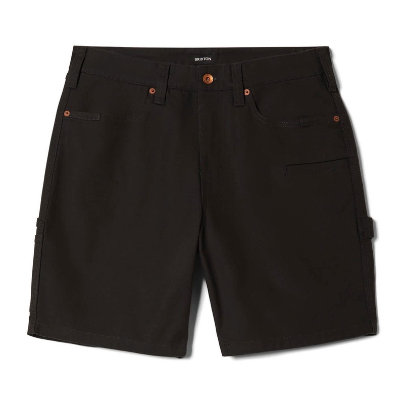 Brixton Builders Carpenter Baggy Shorts – Washed Black