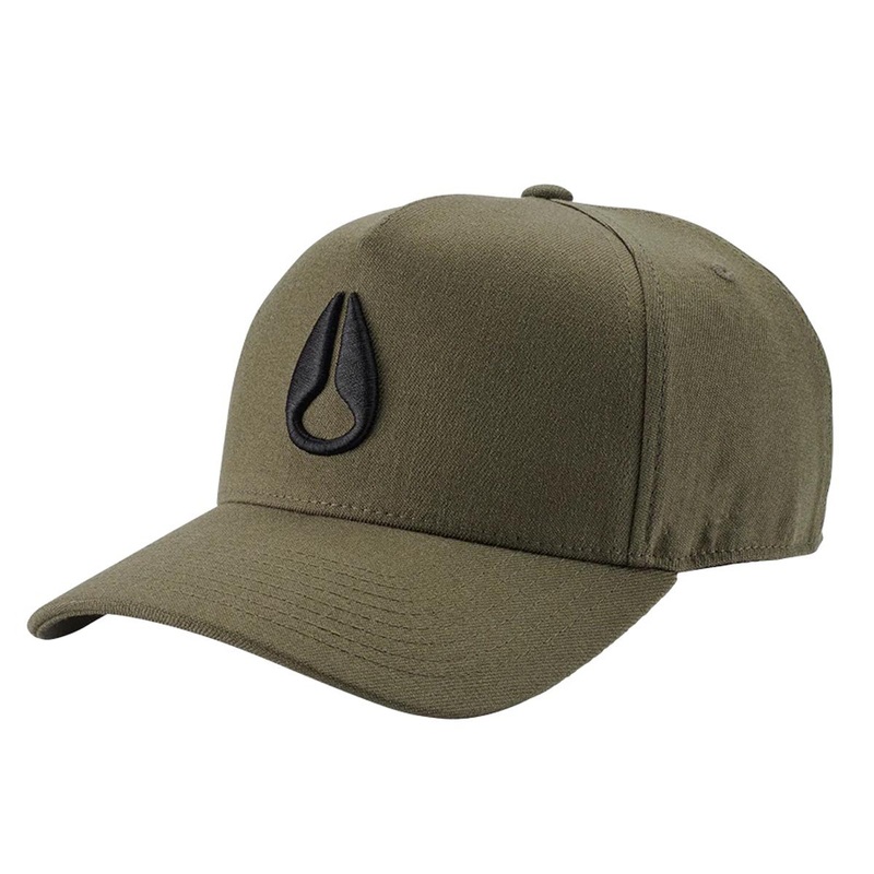 Nixon Deep Down Athletic Snapback Hat – Olive/Black