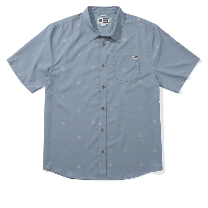 Salty Crew Micro Vibes Tech Woven Shirt – Deep Sea