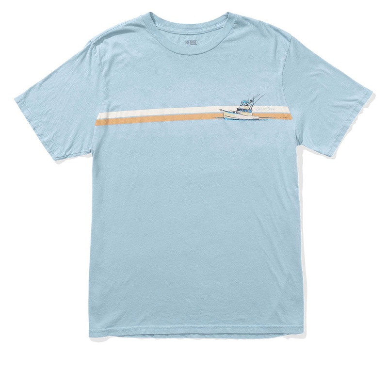 Salty Crew Schooner Vintage T-Shirt – Blue Fog