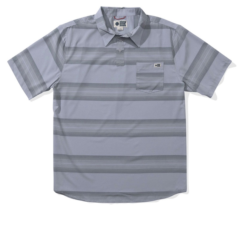 Salty Crew Sundown Perf Tech Polo Shirt – Light Grey