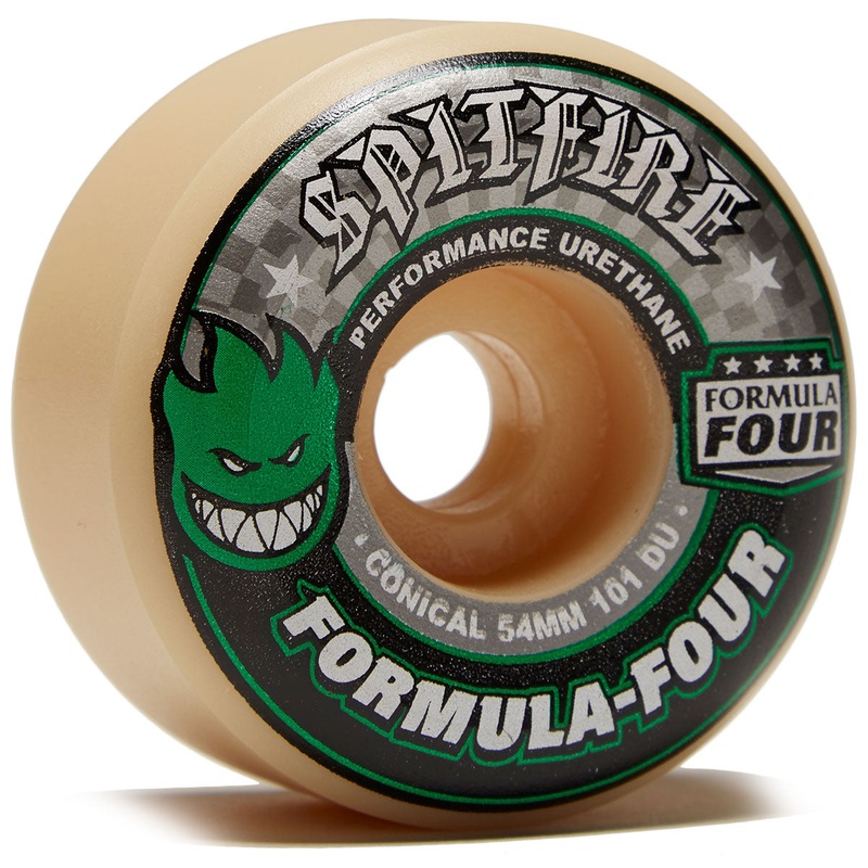 Spitfire F4 101d Conical Skateboard Wheels – Green – 54mm