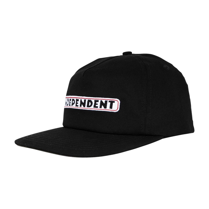 Independent Bar Logo Snapback Hat – Black
