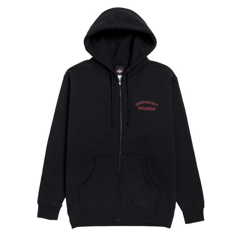 Independent Bombers Zip Hoodie – Black