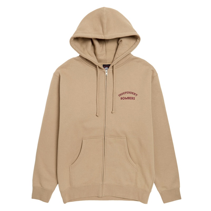 Independent Bombers Zip Hoodie – Sandstone