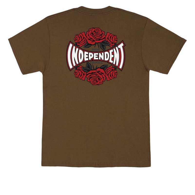 Independent Rose Span T-Shirt – Dark Chocolate