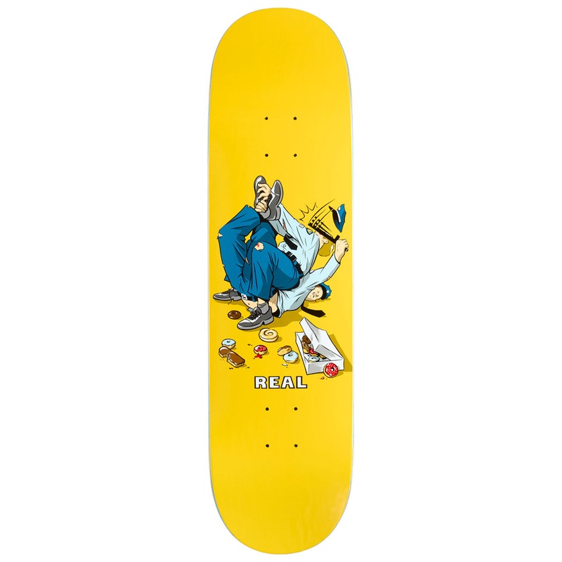 Real Double Duty Cops ER Skateboard Deck – Yellow – 8.25