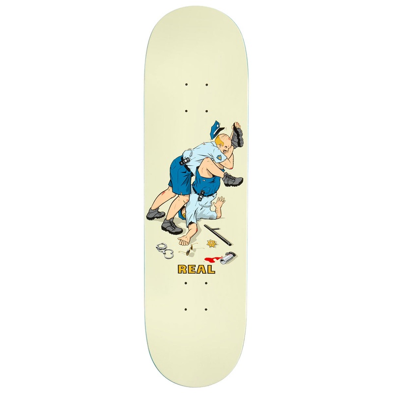 Real Double Duty Security TF Skateboard Deck – Cream – 8.50