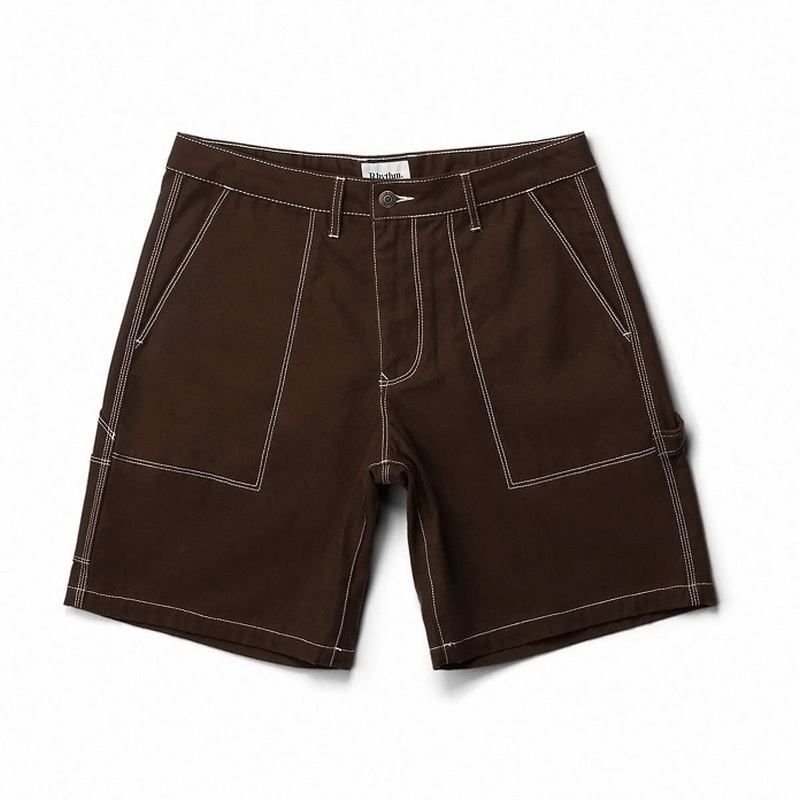 Rhythm Carpenter Canvas Shorts – Chocolate