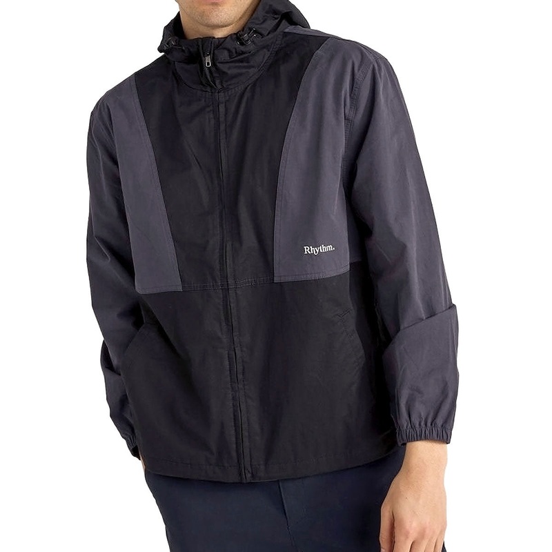 Rhythm Cascade Windbreaker Jacket – Black
