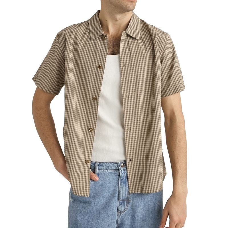 Rhythm Check Shirt – Sand 2025