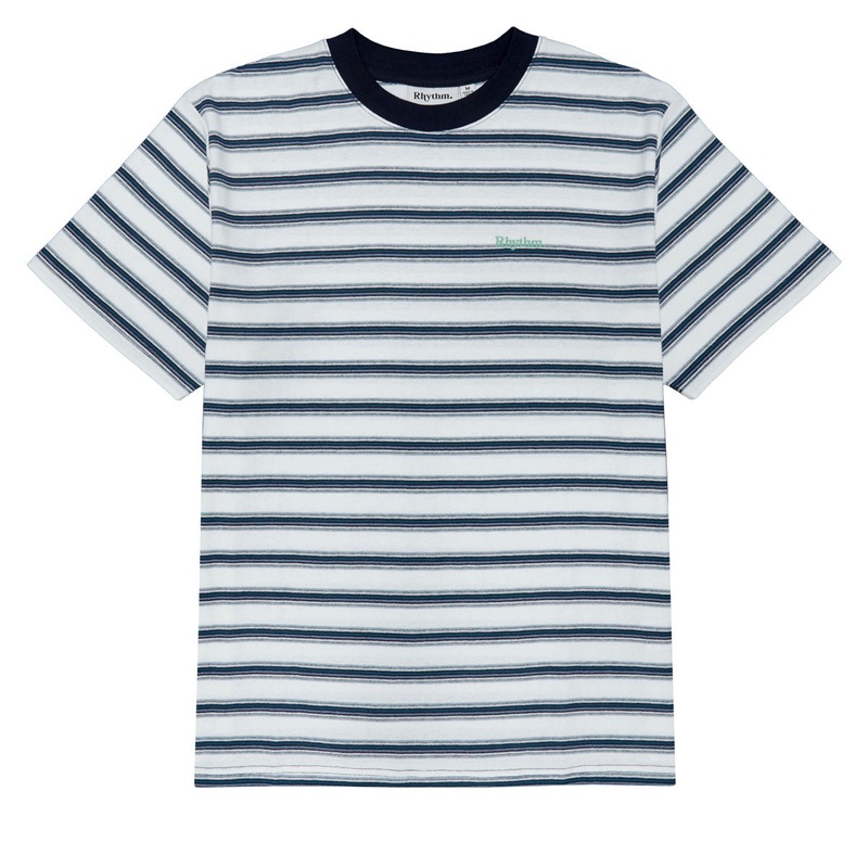 Rhythm Everyday Stripe T-Shirt – Vintage White