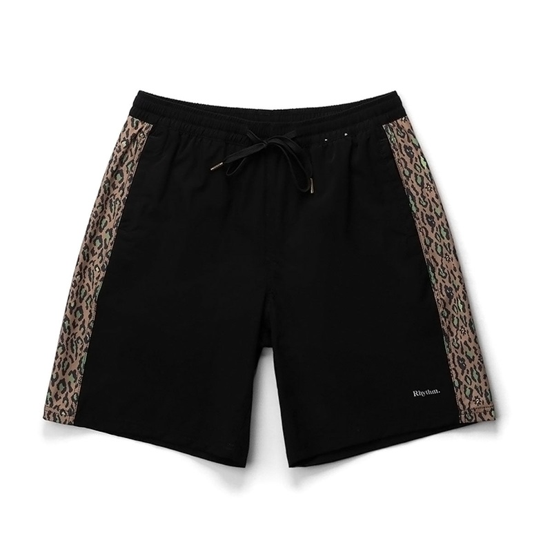 Rhythm Leo Panel Beach Shorts – Black