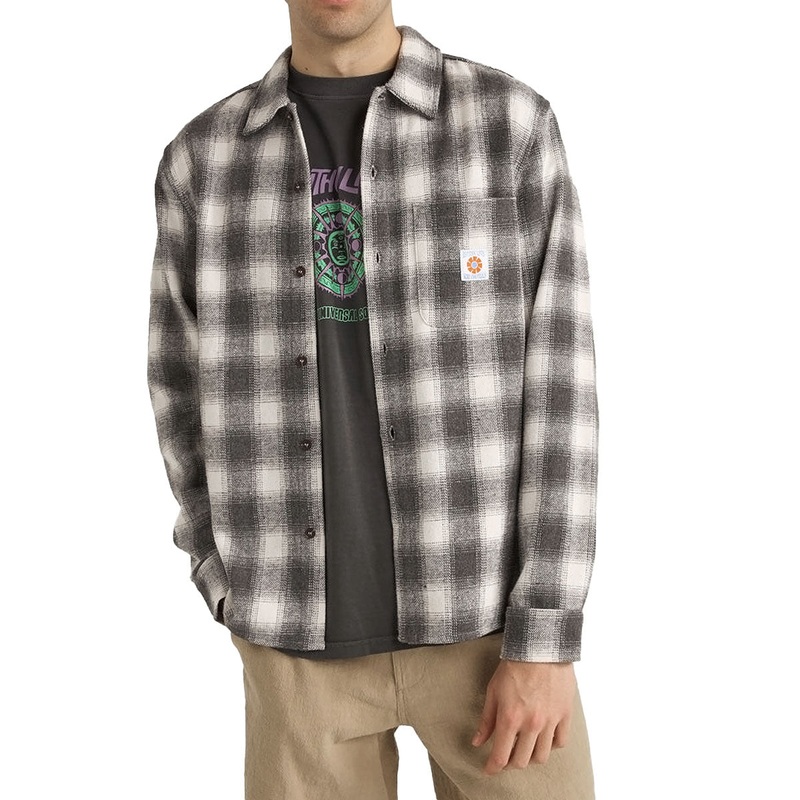Rhythm Plaid Long Sleeve Flannel Shirt – Ash
